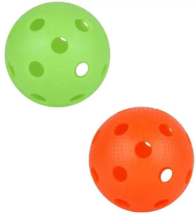 Koop Online Stiga Ballen - Floorball - 2-pack - Oranje/Limoen Groen