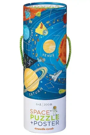 Crocodile Creek Puzzel & Poster - 200 Bakstenen - Space Hete Deal