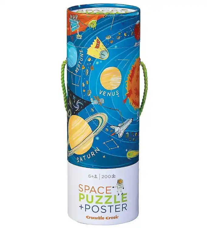 Crocodile Creek Puzzel & Poster - 200 Bakstenen - Space Hete Deal