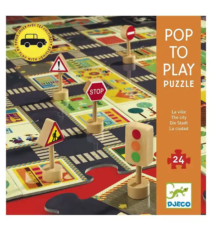 Djeco Puzzel - 24 Bakstenen - De stad Fabrieksprijs