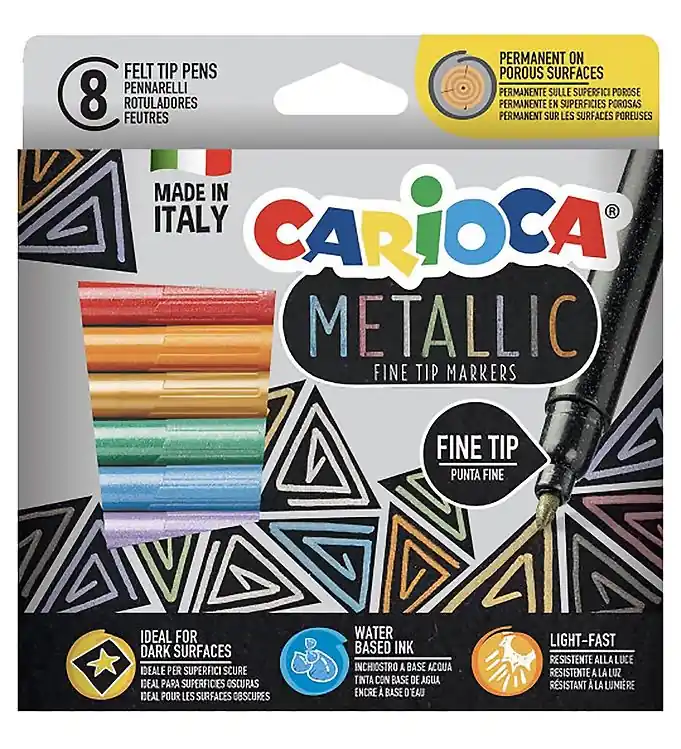 Carioca Markers - 8 st. - Metallic Laatste Versie