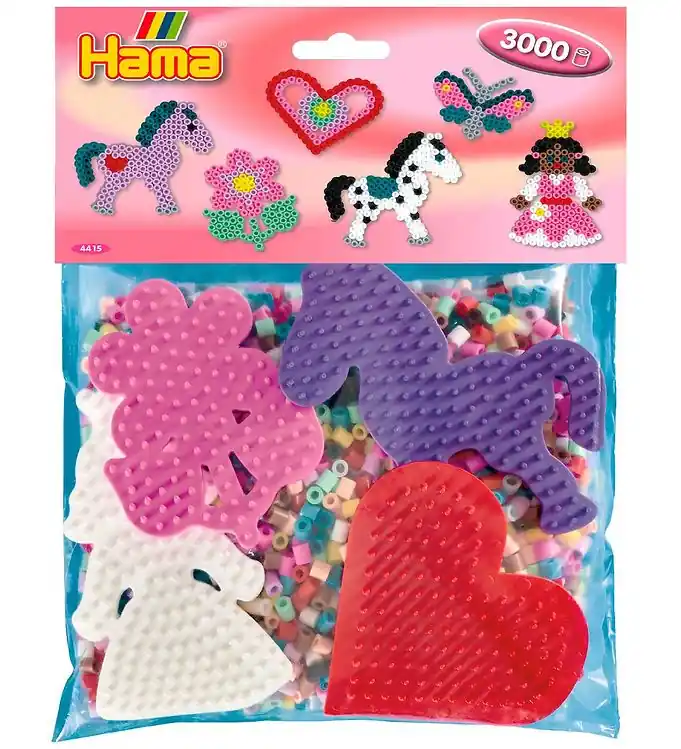 Laatste Versie Hama Midi Kralenset - 3000 st. + 4 Borden - Pastel Multicolour
