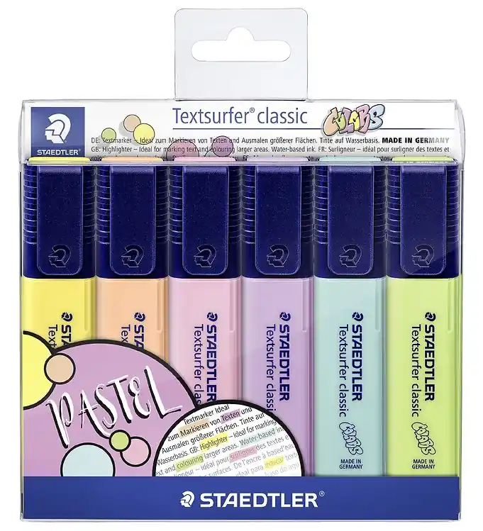 Staedtler Markeerstift - 6 st. 1,5 mm - Pastel Dagaanbieding