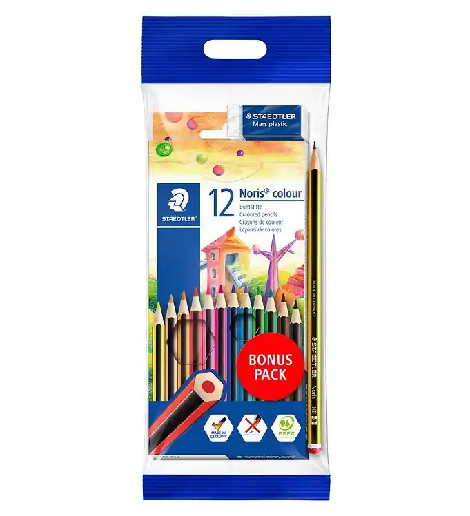 Staedtler Kleurpotloden - Noris Colour Bonuspakket - 12 stk m. T Bestel Nu