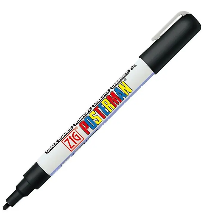 Zig Viltstift - Waterdicht - 1 mm - Zwart Dagaanbieding