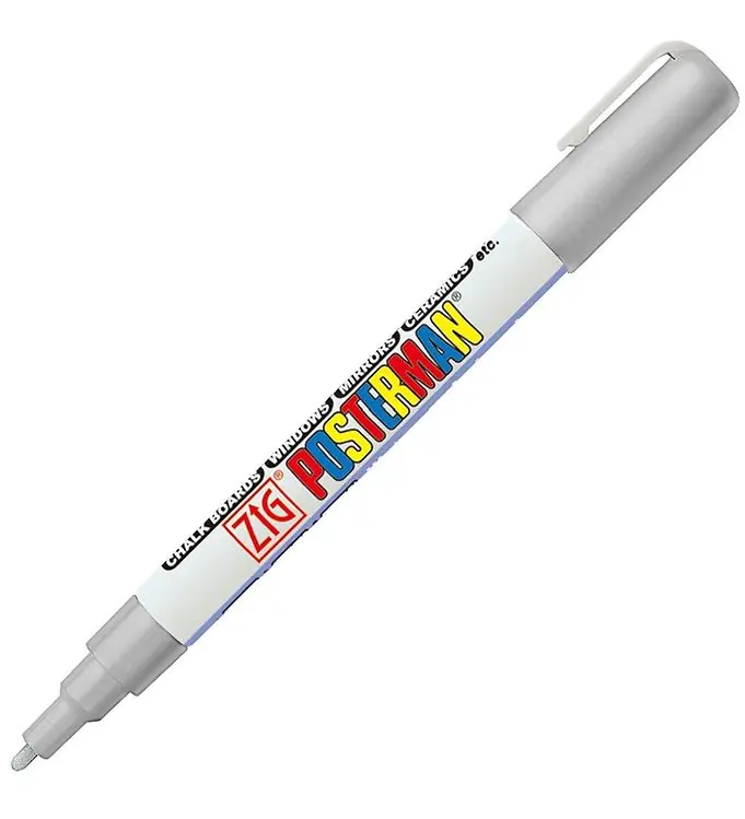 Direct Verzonden Zig Viltstift - Waterdicht - 1 mm - Zilver