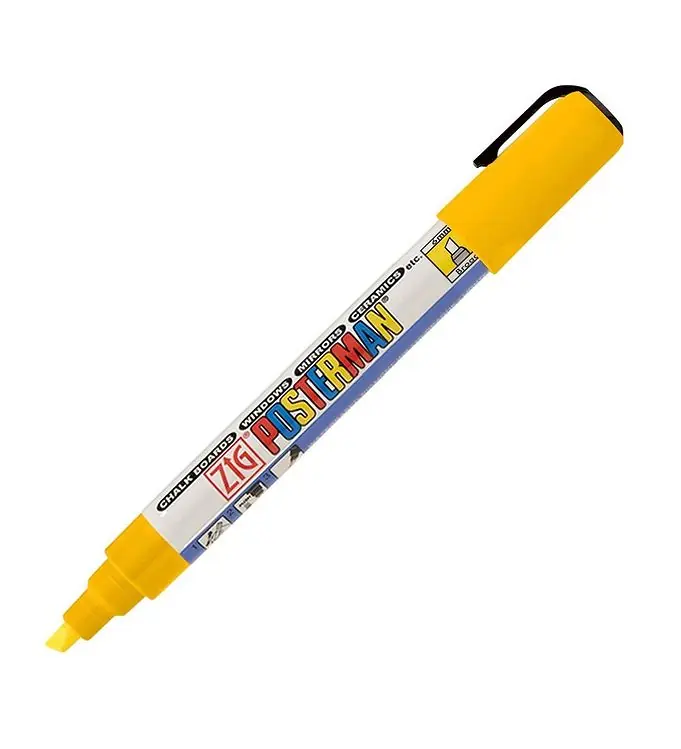 Bestel Nu Zig Viltstift - Waterdicht - 6 mm - Geel