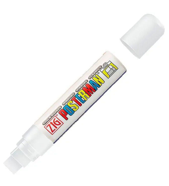 Zig Marker - Waterdicht - 15 mm - Wit Hete Deal