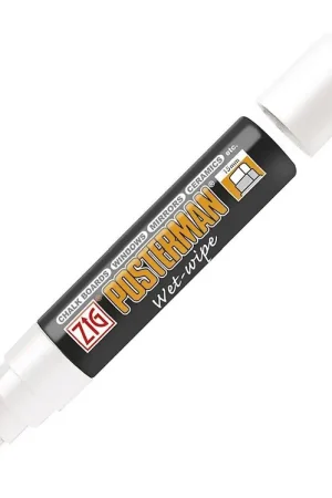 Snelle Levering Zig Marker - Vochtige doek/gum - 15 mm - Wit