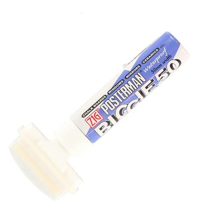 Zig Viltstift - Biggie - 50 mm - Wit Fabrieksprijs