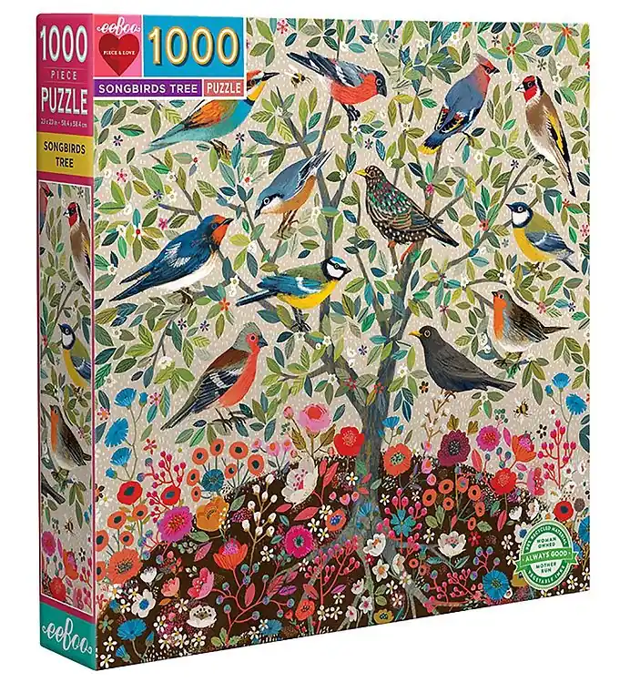 Eeboo Puzzel - 1000 Bakstenen - Songbirds Tree Koop Online