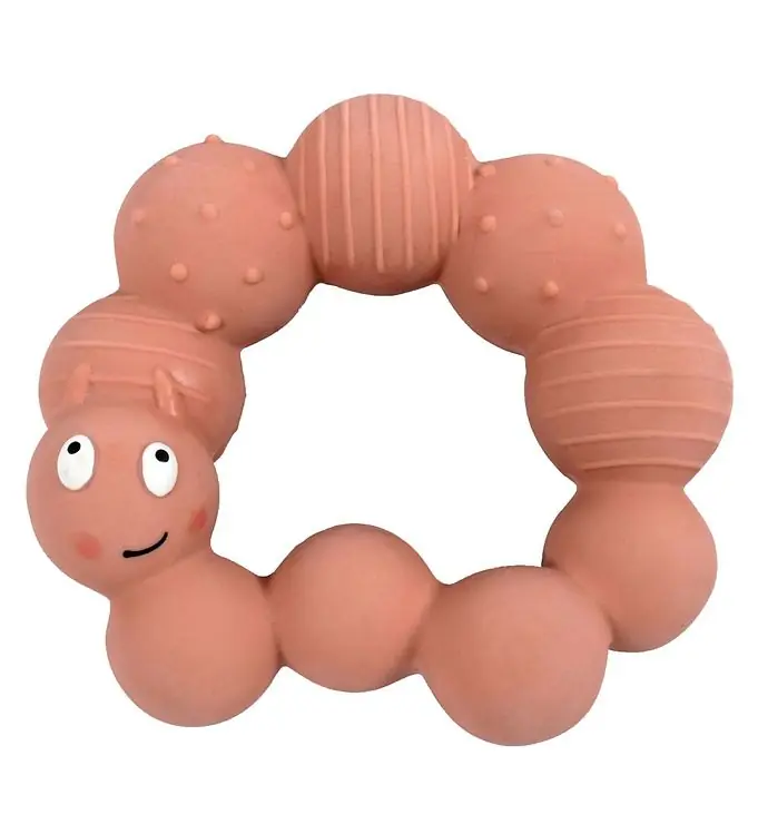 Filibabba Bijtring - Lily The Larva - Peach Dagaanbieding