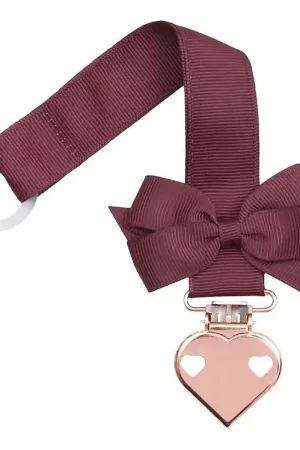 Little Wonders Speenketting - Rose Wine m. Vlinderdas/Koperen Ha Flitsaanbieding