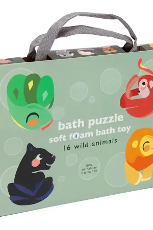 Alleen Vandaag Petit Monkey Badspeelgoed - Puzzel - 16 stk - Wild Animals