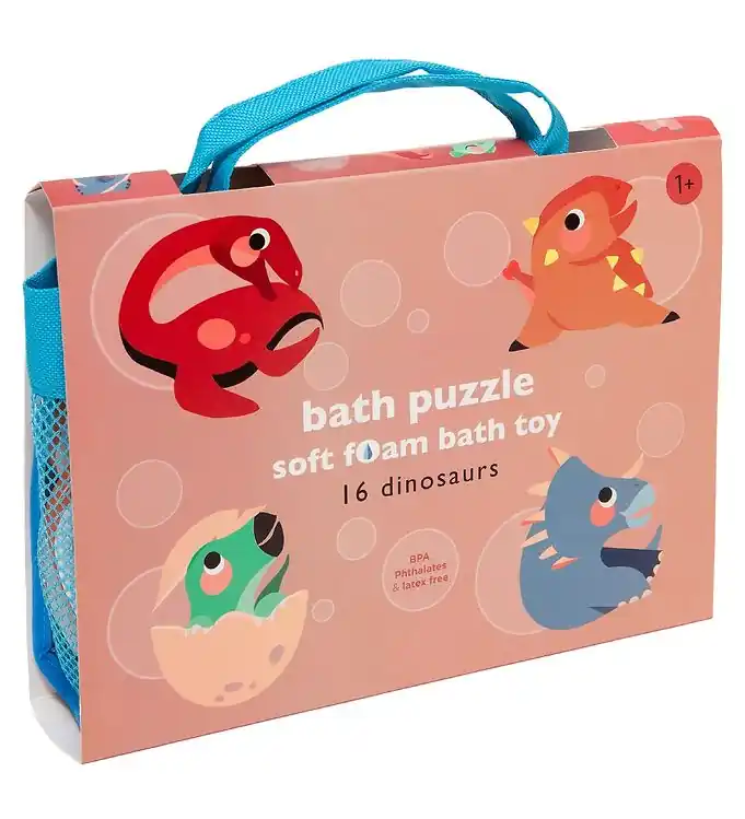 Petit Monkey Badspeelgoed - Puzzel - 16 stk - Dinosaurs Must-Have