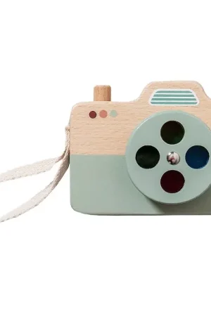Koopje Petit Monkey Camera - Hout - Blauw