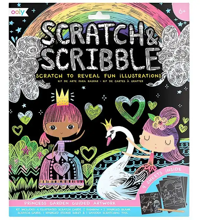 Ooly Kras Eend Scribble Set - Princess Garden Korting