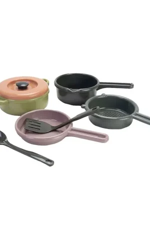 Laatste Kans Dantoy Green Bean Keukenset - 7 Onderdelen - Diverse aardekleure