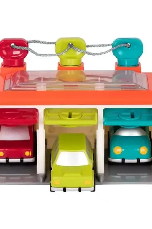 Battat Garage - 5 Onderdelen - Rood/Groen/Blauw Aanbieding