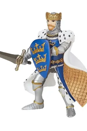 Fabrieksprijs Papo Ridder - Koning Arthur - Blauw - H: 9 cm