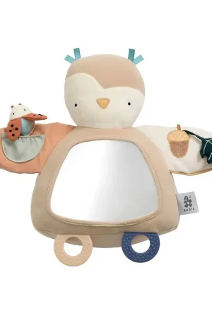 Express Levering Sebra Activiteitsspiegel - Blinky de uil - Maple Beige