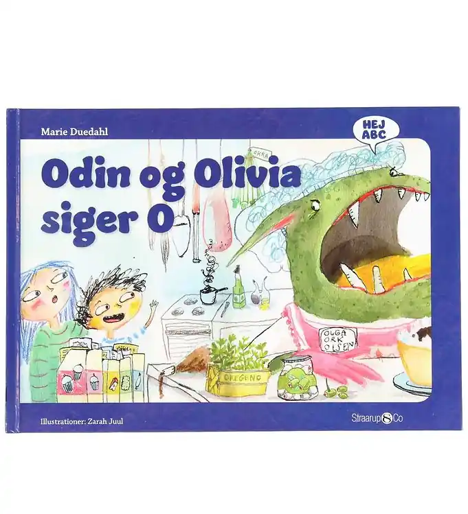 Merkproduct Straarup & Co Boek - Hallo ABC - Odin en Olivia Zegt O - Deens