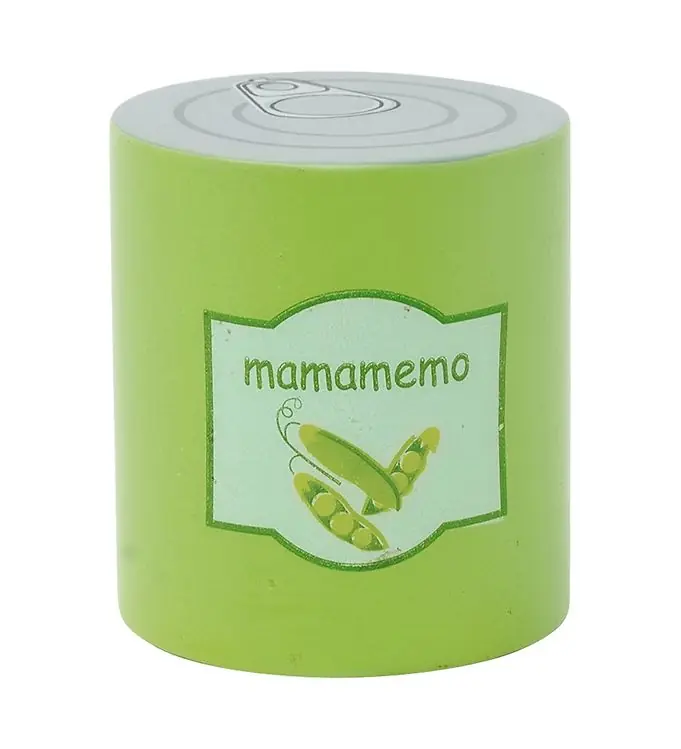 MaMaMeMo Speelgoedeten - Hout - Erwten in blik Gecertificeerd