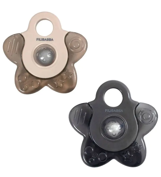Finale Uitverkoop Filibabba Bijtring - 2-pack - Koelster - Grey Mix
