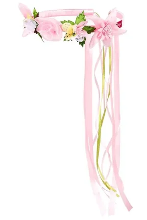 Favoriet Souza Kostuum - Haarband m. Bloemen - Maud - Roze