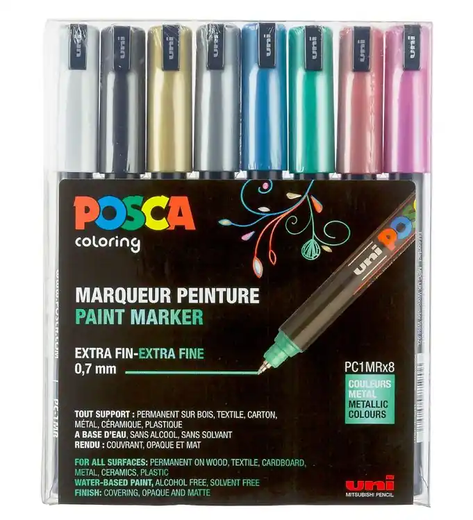 Dagaanbieding Posca Markers - PC-1MR - 8 st. - Metallic Multicolour