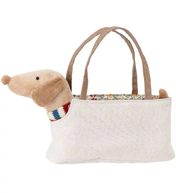 Bloomingville Knuffel - 15 cm - Hondje m. Tas Goedkoop