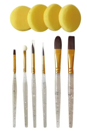 Laatste Versie Grim Tout Kwastenset - Deluxe - 10 Onderdelen - Transparent m. G