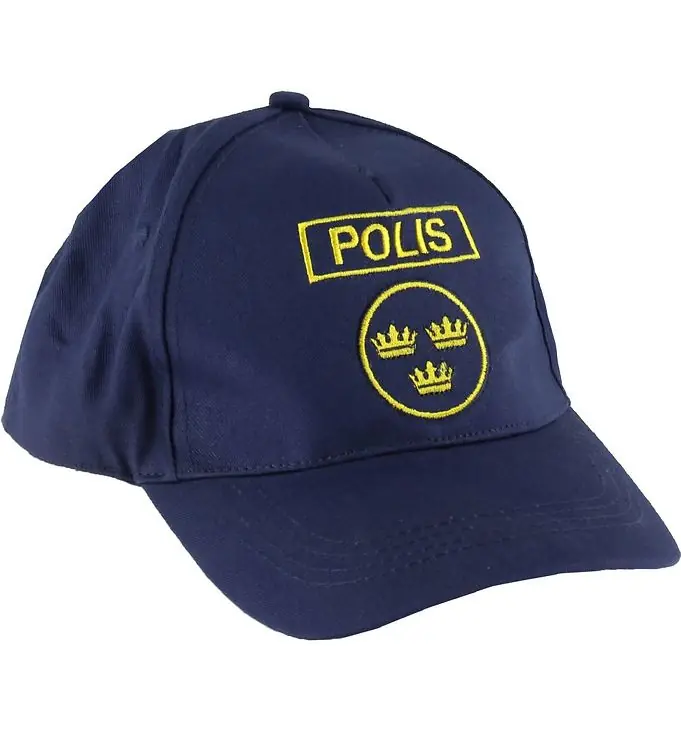 Laatste Versie Den Goda Fen Kostuum - Politiepet - Blauw