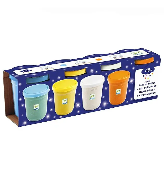 Djeco Speelklei - 4 st. - Multicolour m. Glitter Hete Deal