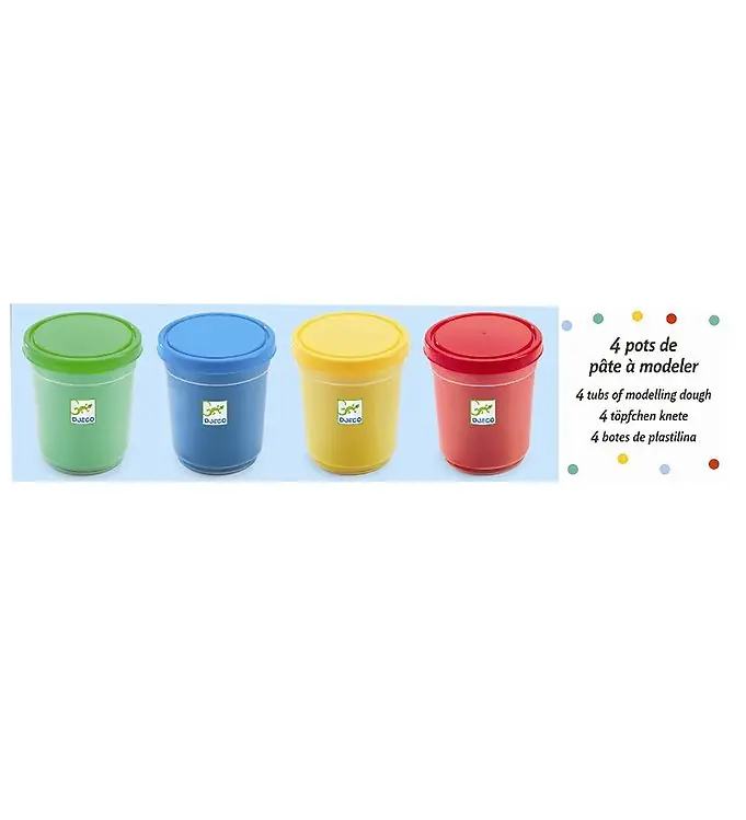 Koop Vandaag Djeco Speelklei - 4 st. - Multicolour