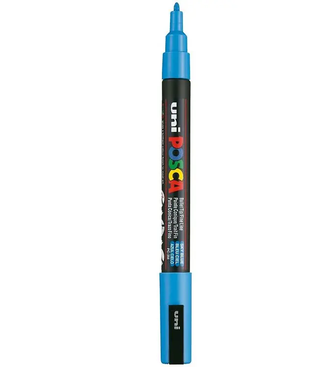 Lage Kosten Posca Viltstift - PC-3M - Hemelsblauw