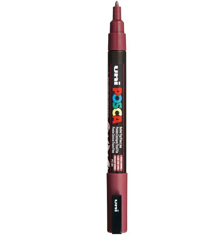 Express Levering Posca Viltstift - PC-3M - Burgundy