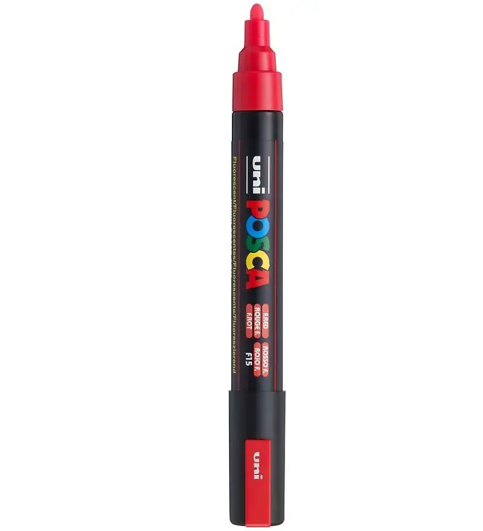 Gecertificeerd Posca Viltstift - PC-5M - Neon Rood