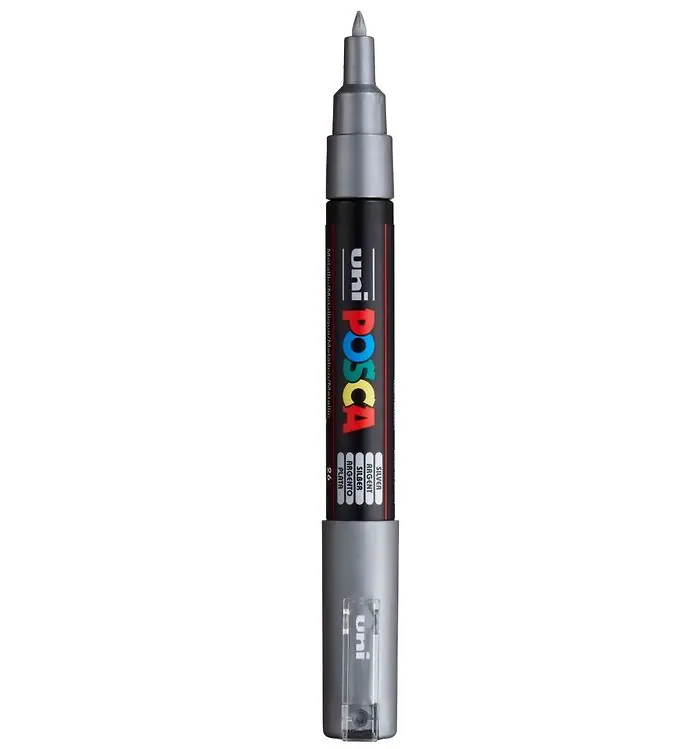 Posca Viltstift - PC-1m - Metallic Zilver Direct Beschikbaar