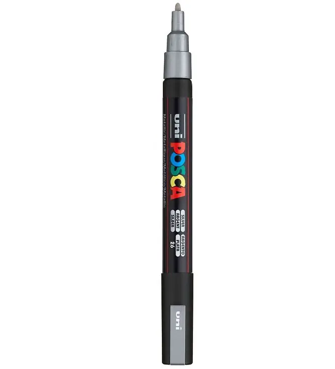 Op = Op Posca Viltstift - PC-3M - Metallic Zilver