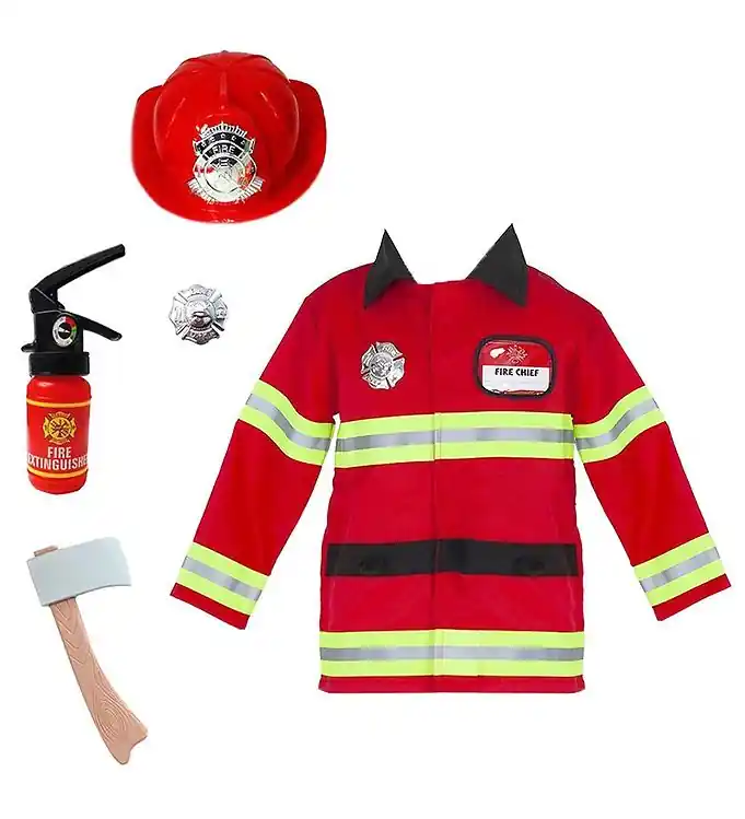 Hoge Kwaliteit Great Pretenders Kostuum - Brandweerman - Rood