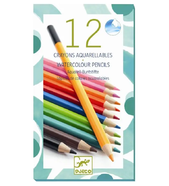 Direct Beschikbaar Djeco Kleurpotloden - Aquarel - 12 st. - Multicolour