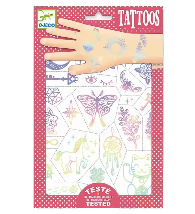Gecertificeerd Djeco Tattoos - Geluksamuletten