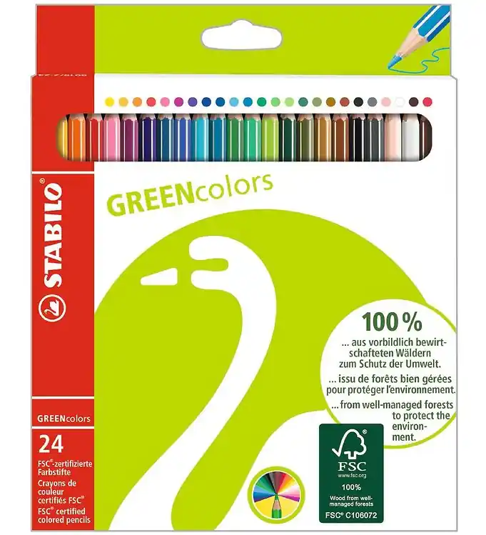 Koop Online Stabilo Kleurpotloden - Groene kleuren - 24 st. - Multicolour
