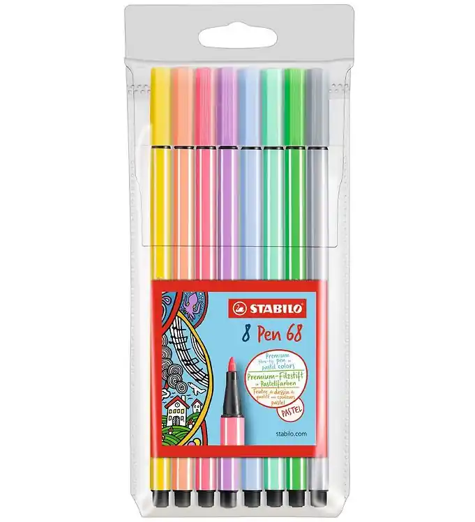 Direct Verzonden Stabilo Markers - Pen 68 - 8 st. - Pastel