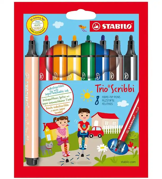 Bestel Nu Stabilo Markers - Trio Scribbi - 8 st. - Multi Colour