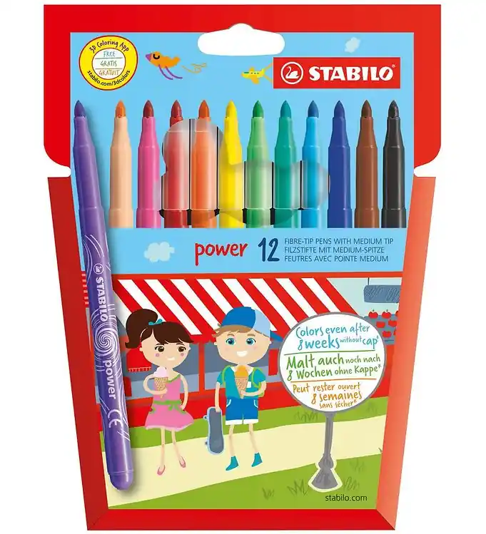 Gratis Retour Stabilo Markers - Power - 12 st. - Multicolour