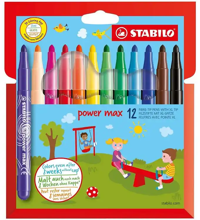 Meest Verkocht Stabilo Markers - Power Max - 12 st. - Multicolour