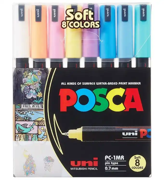 Posca Markers - PC-1MR - 8 st. - Gedempt Kleuren Rechtstreeks Van De Fabrikant