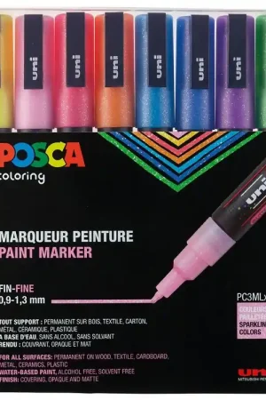 Bestel Nu Posca Markers - PC-3ML - 8 st. - Multicolour m. Glitter